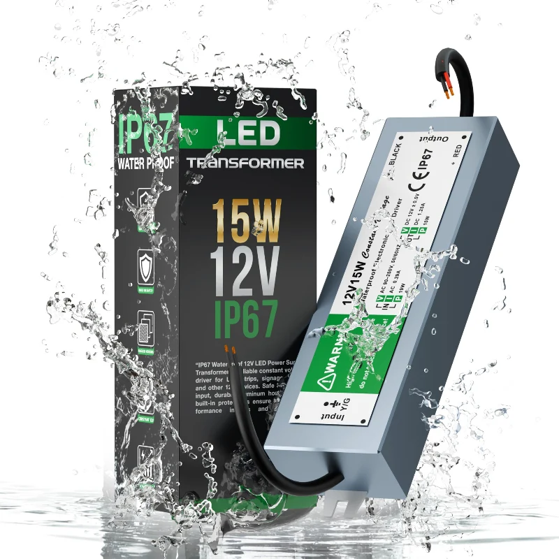 15W LED Driver led trafo 12v wasserdicht netzteil 12v~1098
