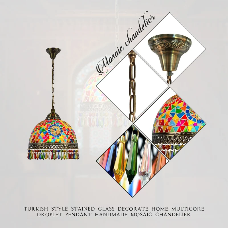 Mosaik-Kronleuchter - Marokkanische & Türkische Stile (Syadi Lighting)~2748