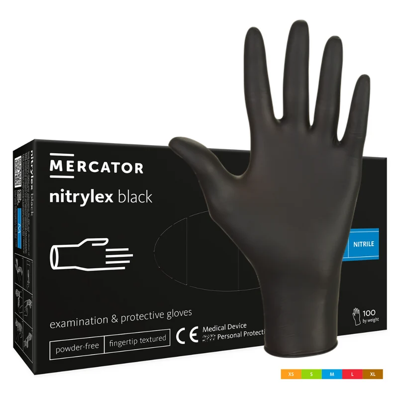 Schwarze Nitrilhandschuhe – strapazierfähig