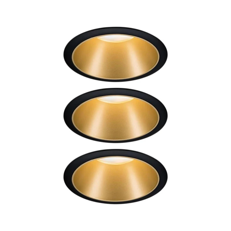 Bündel Einbauleuchte Cole Schwarz,Gold-Matt