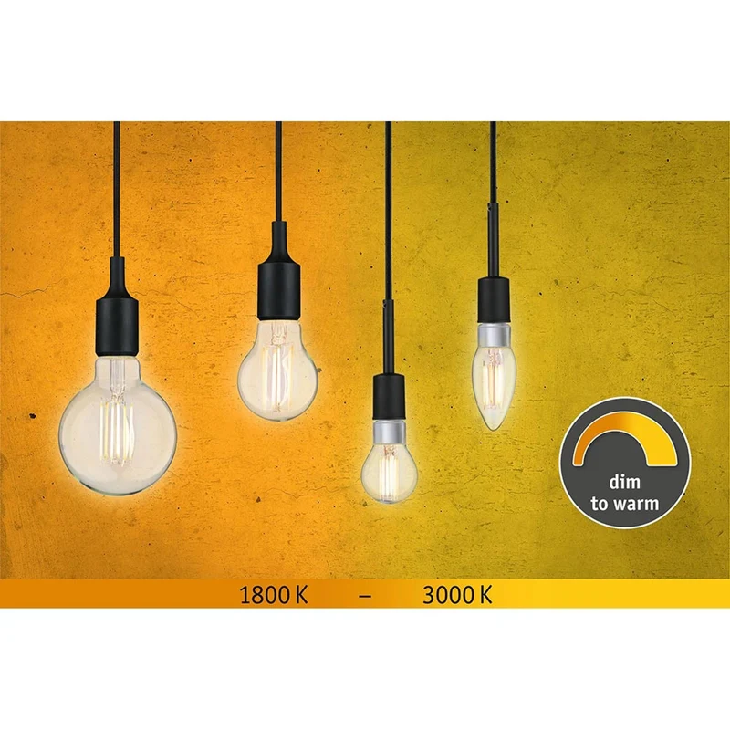E27 7W LED Birne Filament Dimmbar 1800 - 3000K Klar