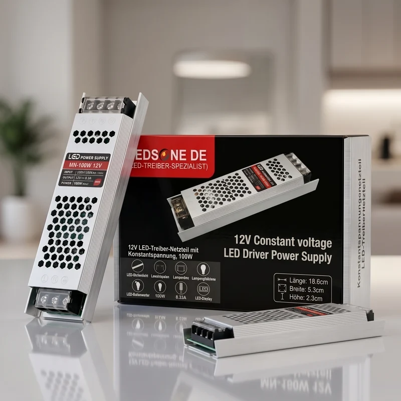 12V LED Trafo Konstantspannung – Slim Netzteil 60W-300W Wählbar | IP20 ~2561
