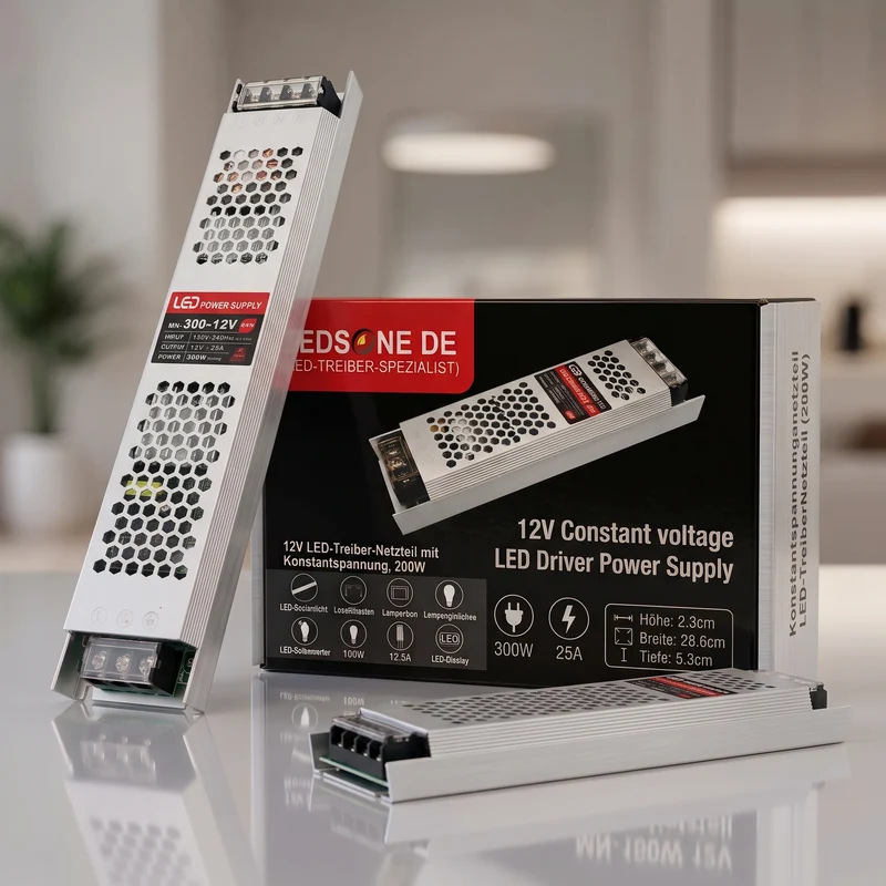 12V LED Trafo Konstantspannung – Slim Netzteil 60W-300W Wählbar | IP20 ~2561