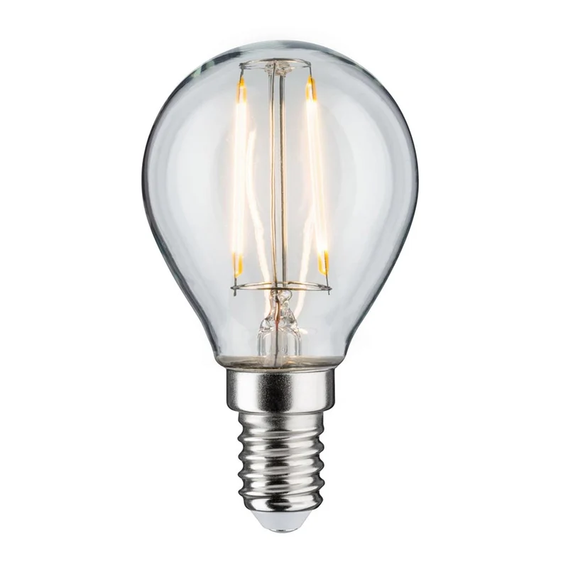 E14 2,6W LED Leuchtmittel 5er Bündel Filament 2700K Tropfen Klar