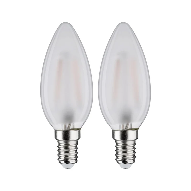 E14 3W LED Kerze 2er Pack 2700K Filament Matt