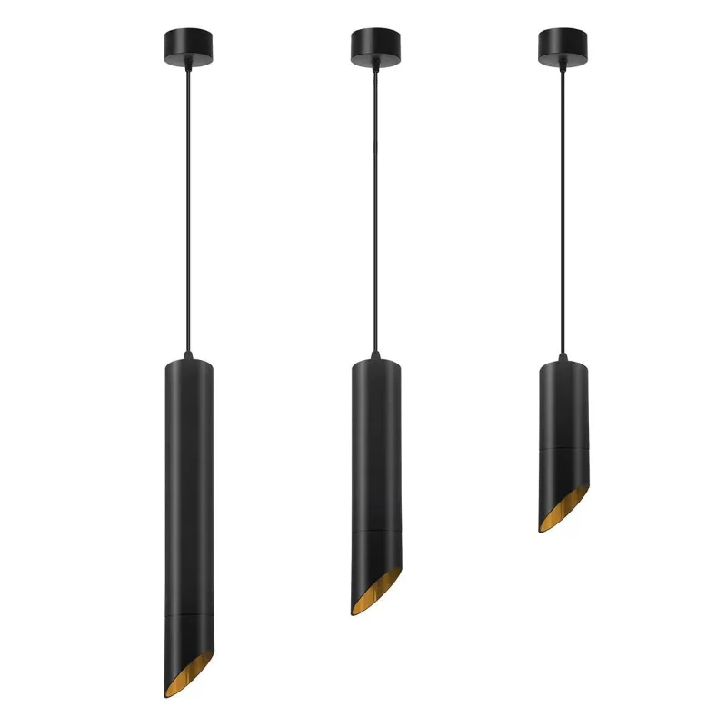 All Seasons Life Zylinder Pendelleuchte Schwarz-Gold GU10 ~2613