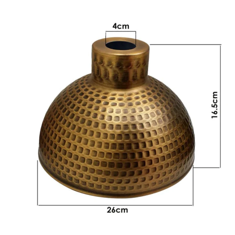 Lampenschirm Industrial – Gehämmertes Metall, 26cm, 5 Farben ~2726