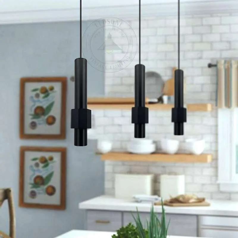 Moderne LED Pendelleuchte 5W Schwarz Höhenverstellbar ~2585