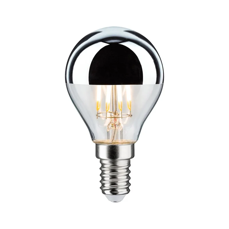 E14 4,8W LED Tropfen 4er-Set 2700K Kopfspiegel Silber