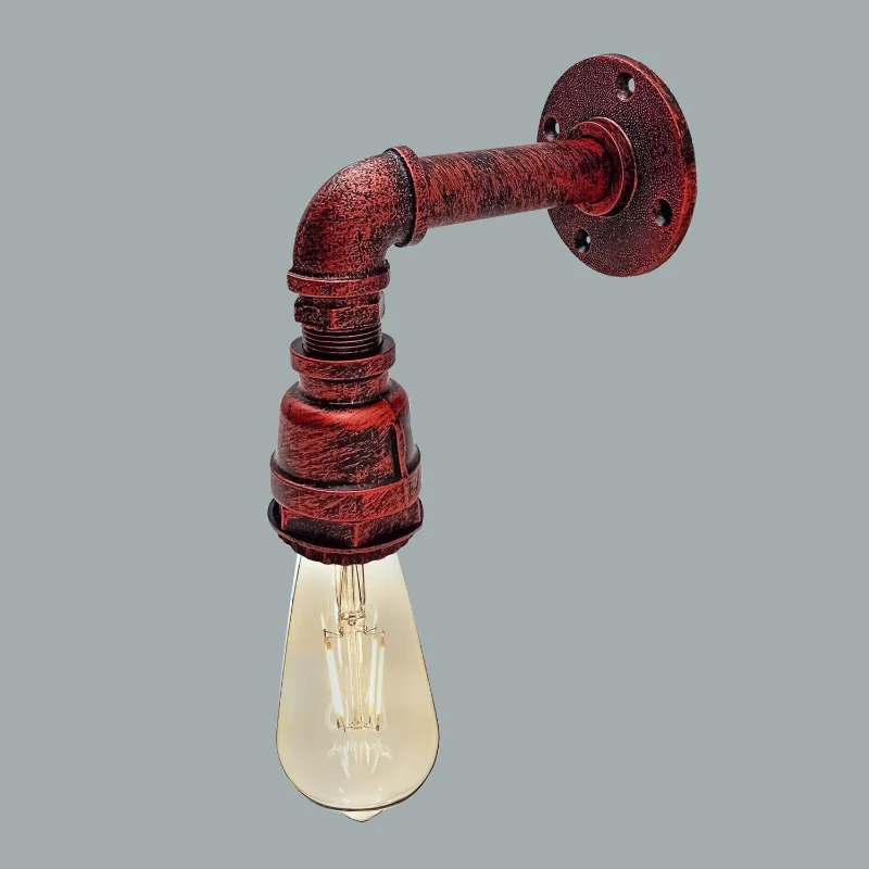 Vintage Wasserrohr Wandlampe Wandleuchte Eisen ~2579