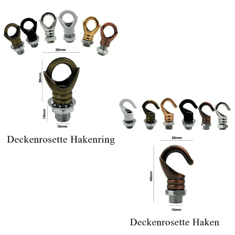 Aluminium Deckenhaken, Hakenringe Beleuchtungszubehör ~2573