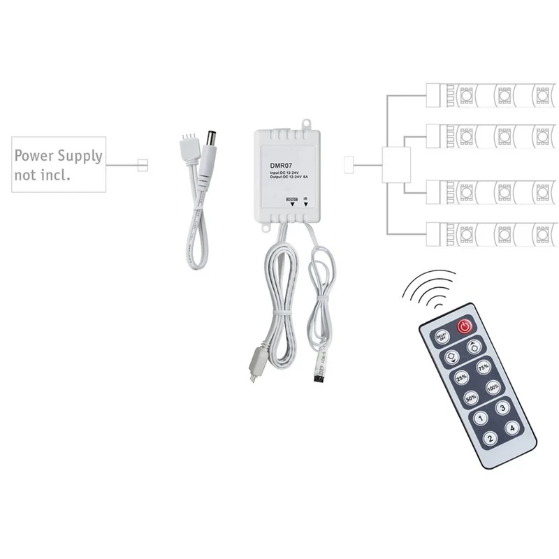 Function YourLED Dimm Switch Controller 12V DC mit IR Fernbedienung