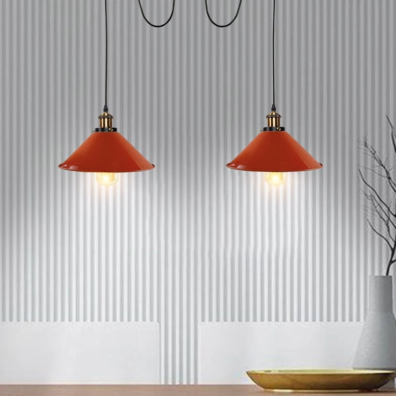 Orange Hängelampen für Schlafzimmer Ø 22cm Höhe 17cm~2242