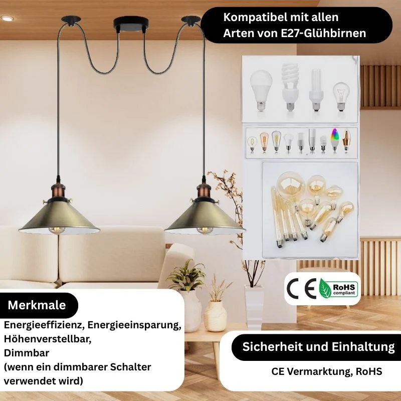 All Seasons Life Spinnen Deckenleuchte mit Verstellbarem Kabel~2238