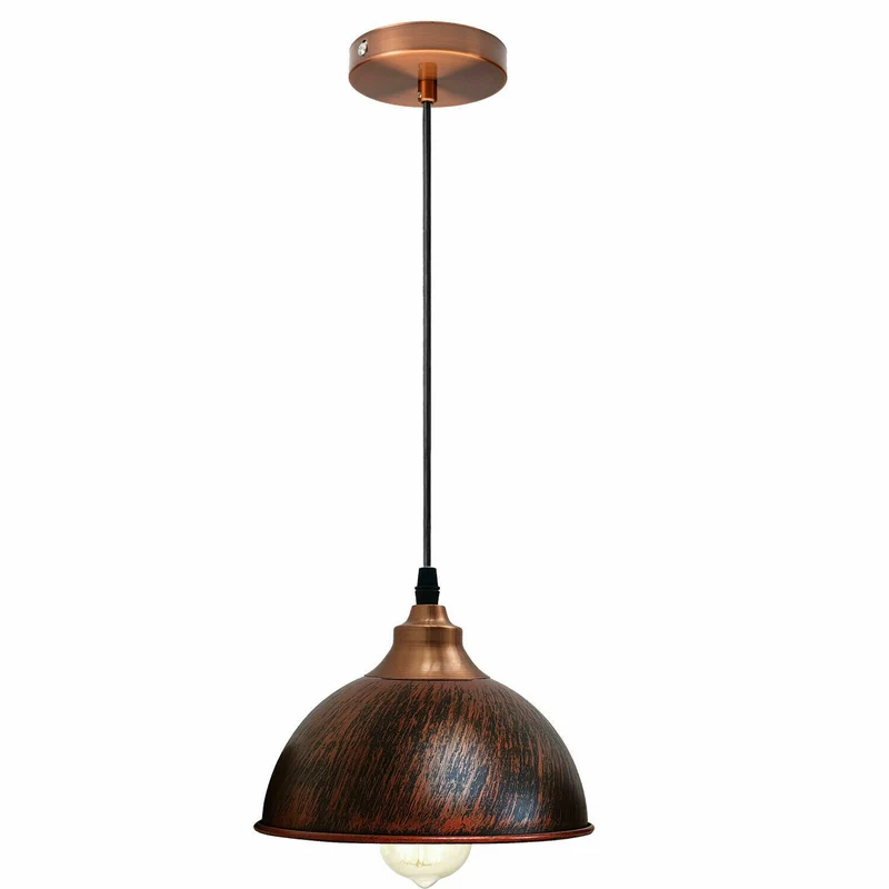 Vintage Retro Industrial Rustikale Pendelleuchte Lampenfassung Rustikale rote Hängeleuchte ~ 2159