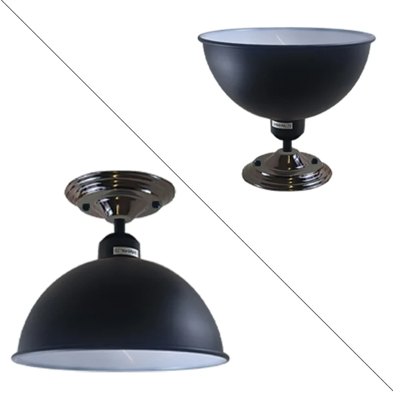Elegante Schwarze Deckenleuchten - Ø 22 cm schöne Dom-Form~2142