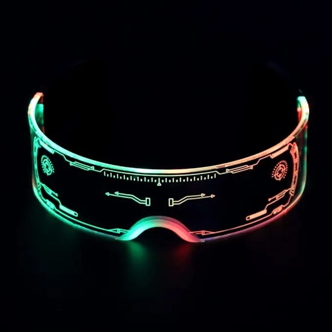 LED Vizier Bril met Verlichte Cyberpunk Look voor Feesten Festivals Halloween Futuristisch Design Cosplay | Sansoti