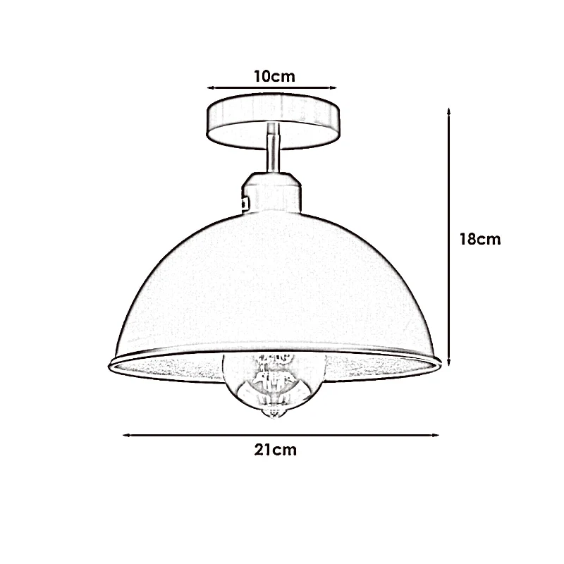 Deckenlampe Gebürstetes Silber Ø22cm Unterputz Montage ~2140