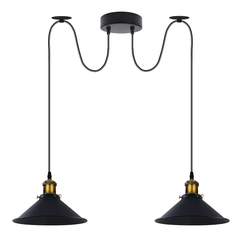 All Seasons Life Vintage Schwarz 2 Wege Retro Deckenleuchte E27 Pendelleuchte ~2231