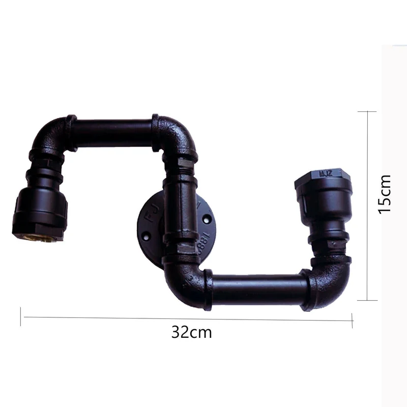 Wandleuchten Industrial Metal Water Pipe Wandleuchte Rohrlampen~2362