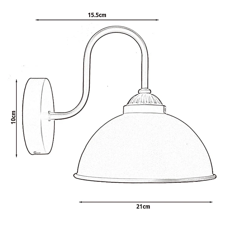 Industrielle 60W Wandleuchte Innen E27 Wandlampen Ø 21cm~2135