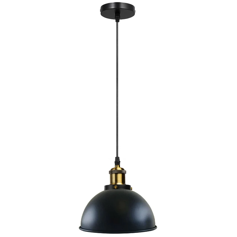 Industrie-Hängelampe Schwarz E27 Vintage Pendelleuchte ~2132