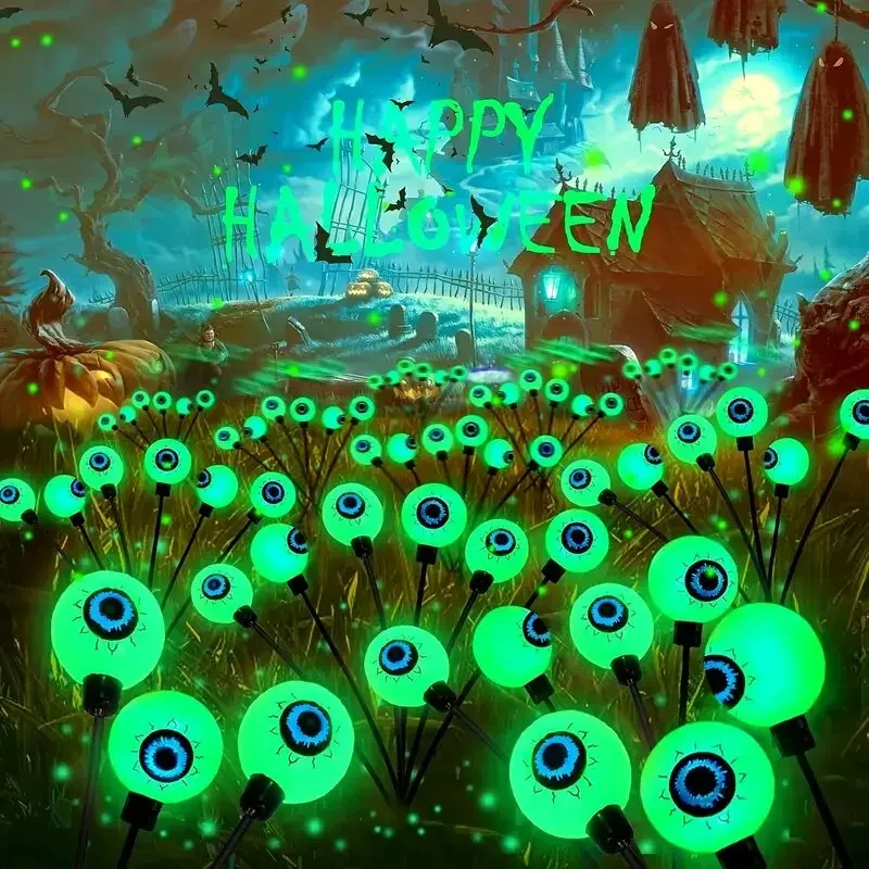 Zonne-energie Oogbol Tuinverlichting 6 Stengels Waterdicht Halloween Decoratie Griezelig Sfeerverlichting | Sansoti