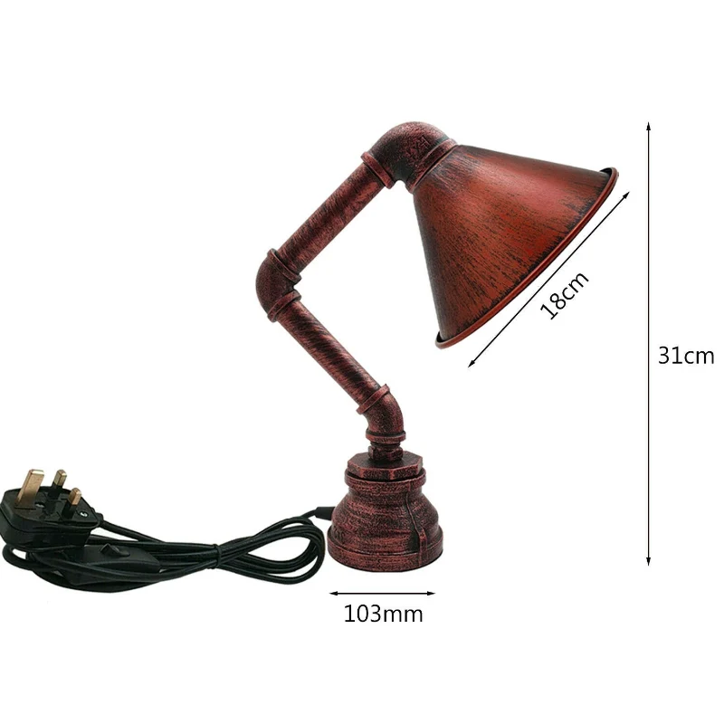 Steampunk Tischleuchte mit Wasserpfeifen Rohrlampen~2341