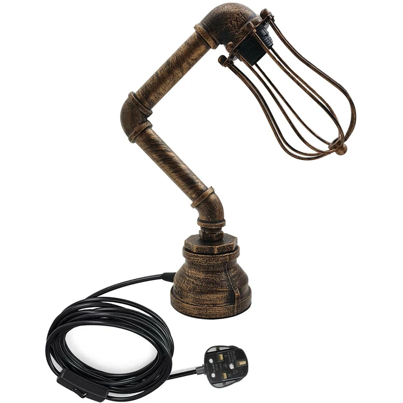 Steampunk Tischlampe Modern Wasserpfeife Rohrlampen~2303