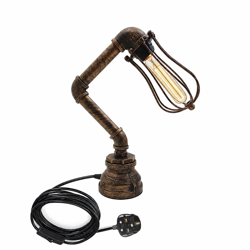 Steampunk Tischlampe Modern Wasserpfeife Rohrlampen~2303