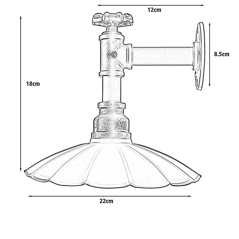 Rohrlampen für Innenräume Stilvolles wandleuchte~2302