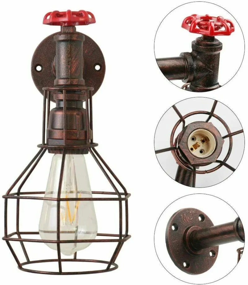 Kreative Industrielle Wasserrohrlampe für Flur & Treppe~2289