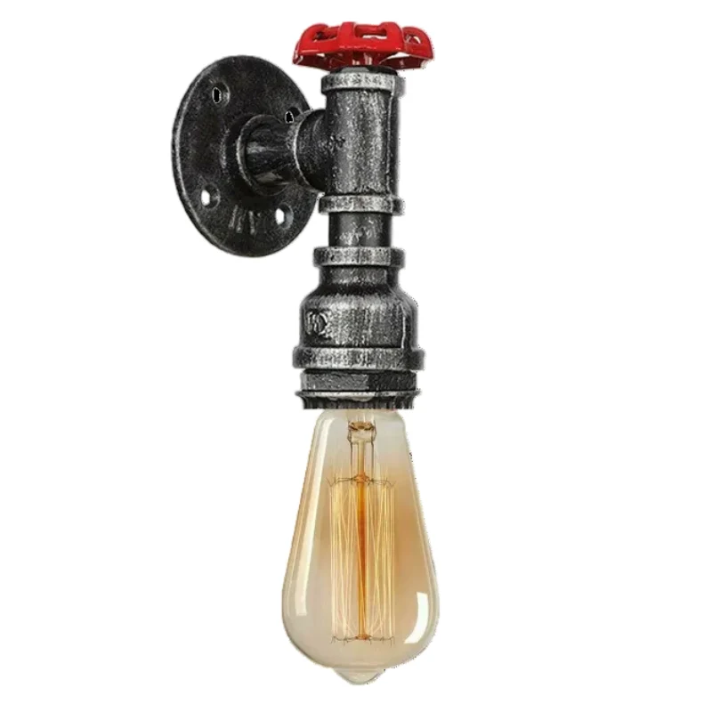 Vintage Wasserrohr Wandlampe Steampunk Industrial ~2288