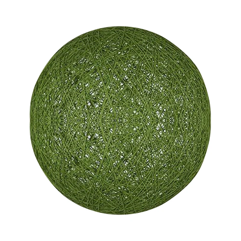 Grüne Rattan Pendelleuchte Ø20cm – E27 Hängelampe Vintage~2082