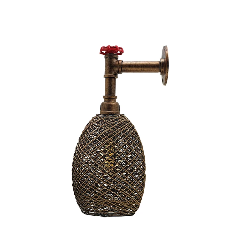 Rattan Pipe Wandlampenschirm Leuchten Rohrlampen~2394