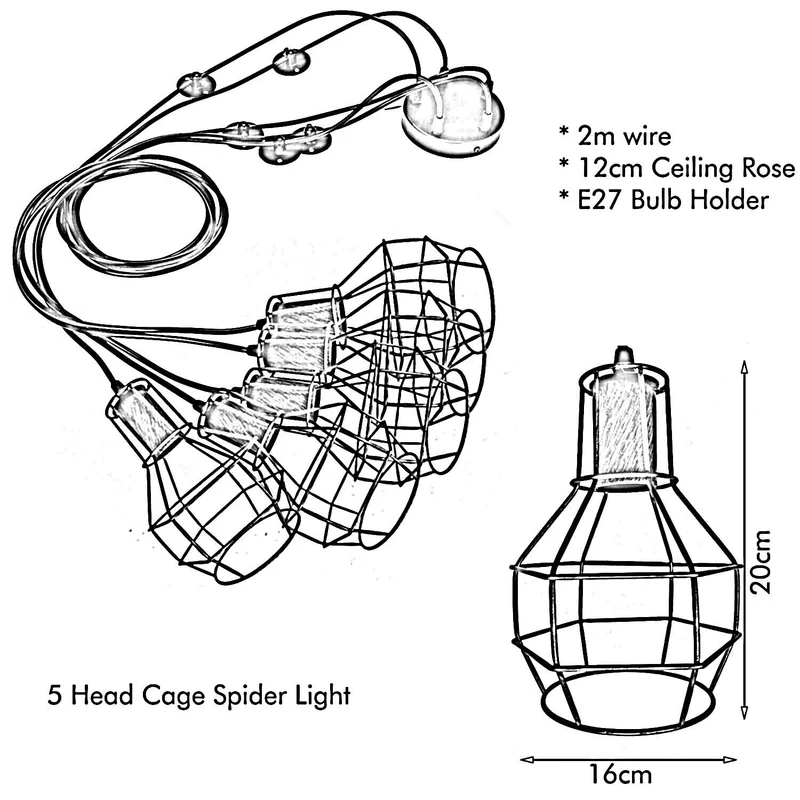 Rohr Käfig Spinnenlampe Fur Esstisch~2274