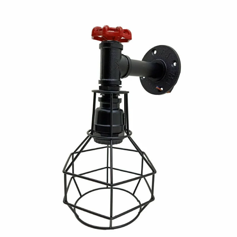 Schwarz Wandleuchten innen Flur E27, Höhe 28 cm~2389