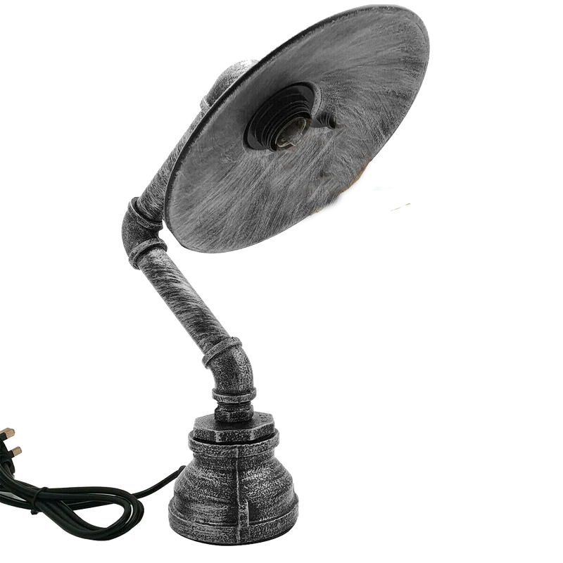 Industrielle Retro Tischlampe mit flachem Schirm,E27~2376