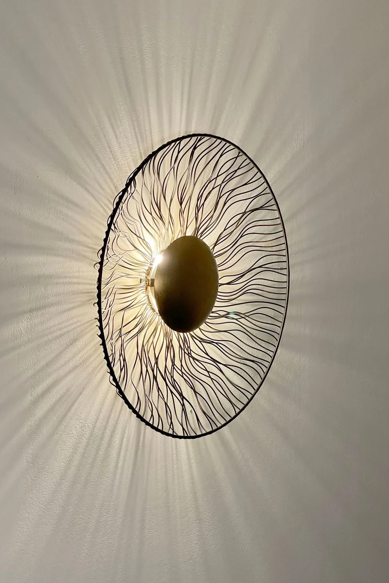 Wandlampe Valentina Due 6-flammig Rund Ø 60cm Gold