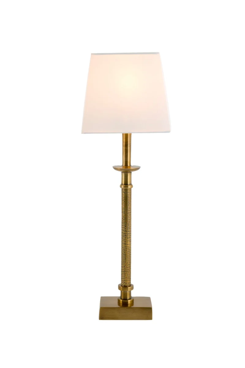 Tischlampe Palmaria Seidenstruktur mit Schirm Rechteckig