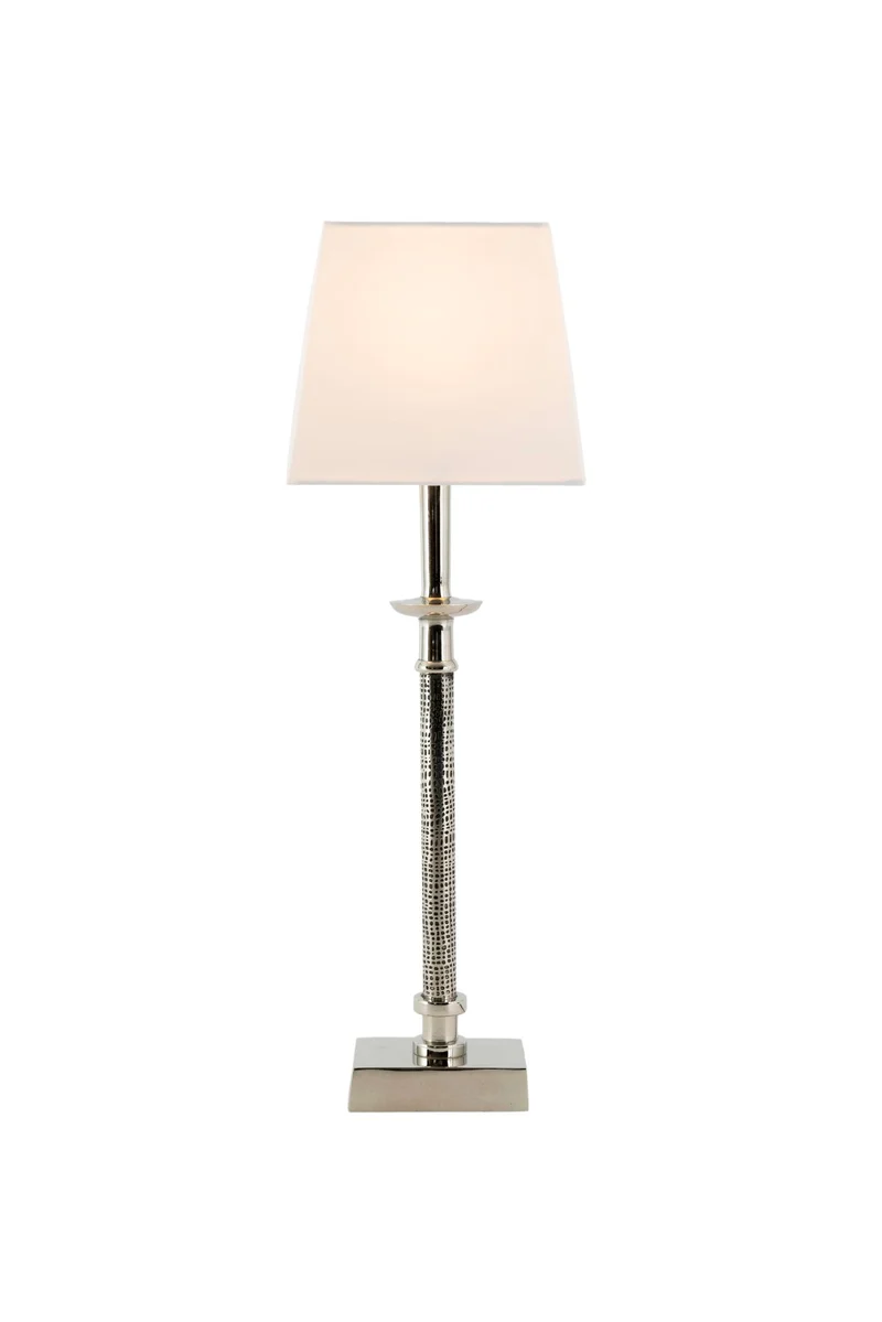 Tischlampe Palmaria Seidenstruktur mit Schirm Rechteckig