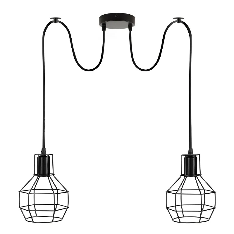 Industrielle DIY Spinnenleuchte – 2 Wege , E27 | Ø 15cm