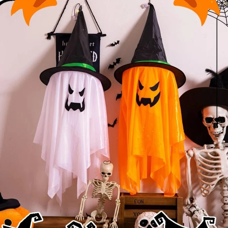 LED Toverhoed Hanglamp met Pompoengezicht – Sfeervolle Verlichting voor Halloween Feesten en Decoratie | Sansoti