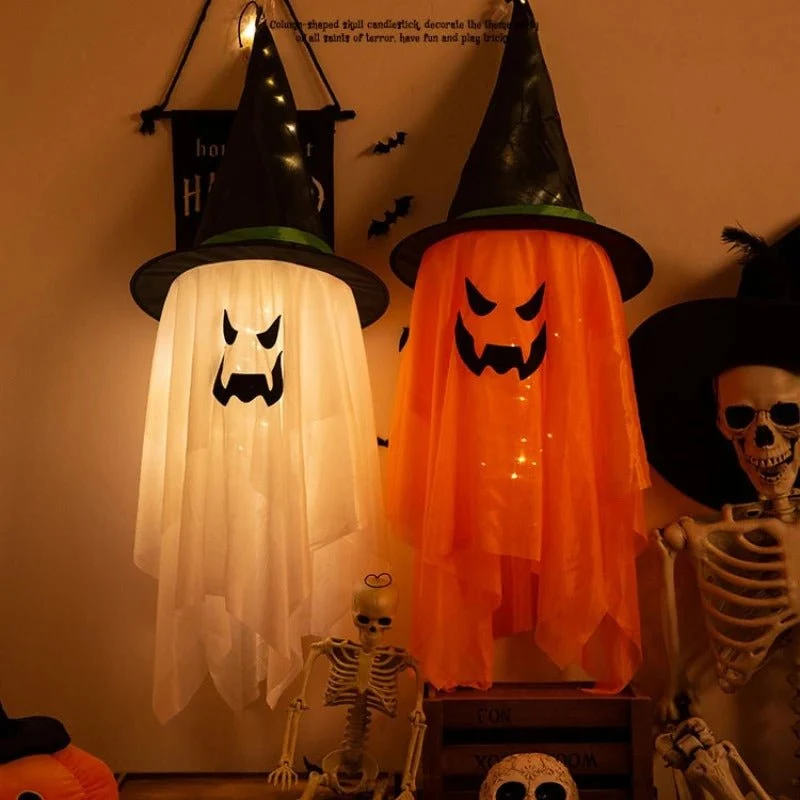 LED Toverhoed Hanglamp met Pompoengezicht – Sfeervolle Verlichting voor Halloween Feesten en Decoratie | Sansoti