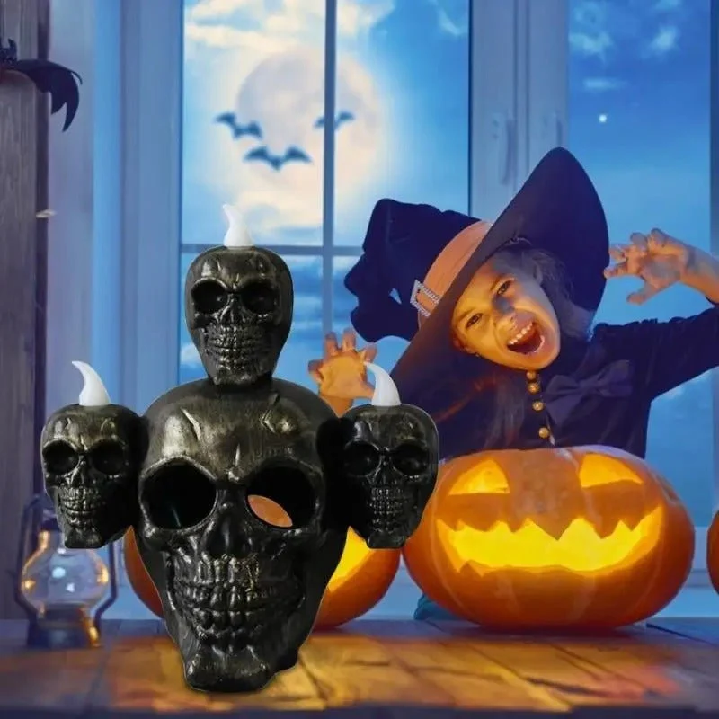 LED Schedellamp Decoratie Halloween Feest Batterij Sfeerverlichting Griezelig Thema Tafellamp Sfeerlicht | Sansoti