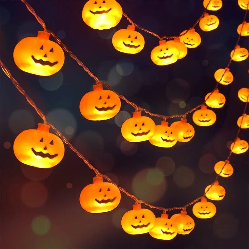 Pompoen Lichtsnoer LED 10-20 Lampjes Halloween Decoratie Binnen Buiten Feestverlichting Sfeerverlichting | Sansoti