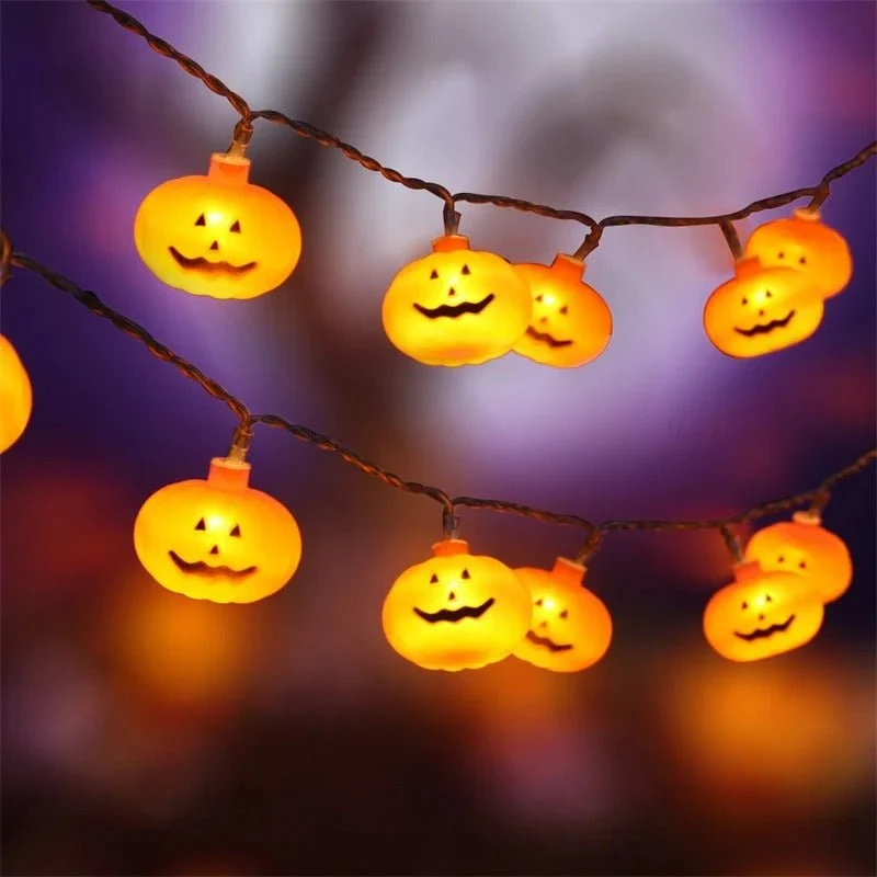 Pompoen Lichtsnoer LED 10-20 Lampjes Halloween Decoratie Binnen Buiten Feestverlichting Sfeerverlichting | Sansoti