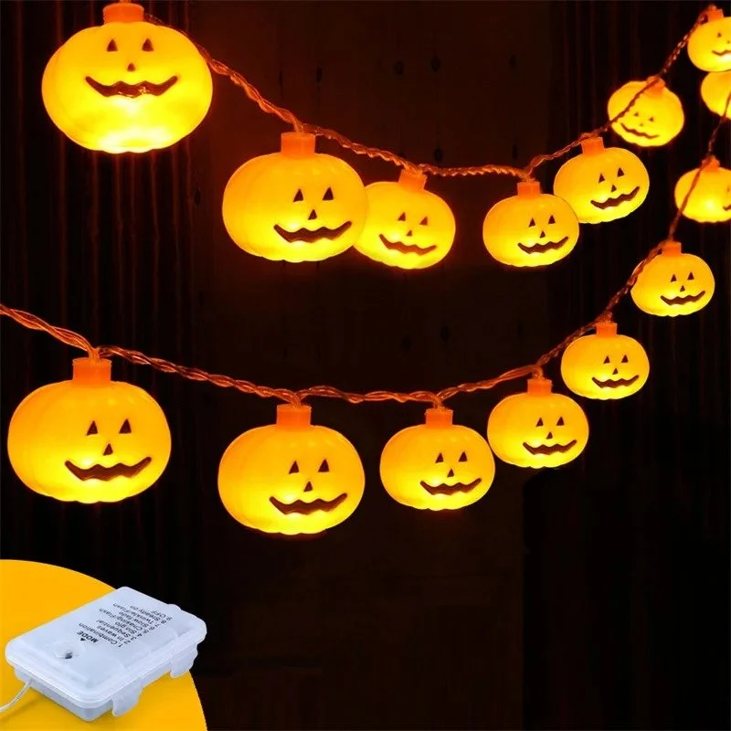 Pompoen Lichtsnoer LED 10-20 Lampjes Halloween Decoratie Binnen Buiten Feestverlichting Sfeerverlichting | Sansoti