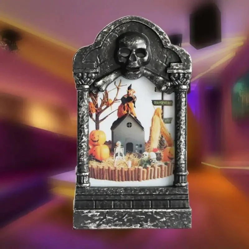 LED Grafsteenverlichte Tuindecoratie Griezelstijl voor Buitenruimte Halloween Kerstverlichtingseffect Tuin | Sansoti