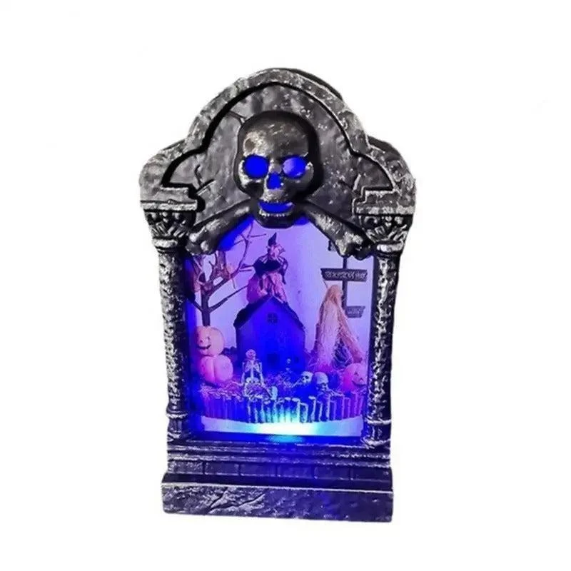 LED Grafsteenverlichte Tuindecoratie Griezelstijl voor Buitenruimte Halloween Kerstverlichtingseffect Tuin | Sansoti